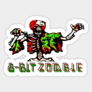 8-Bit Zombie Sticker